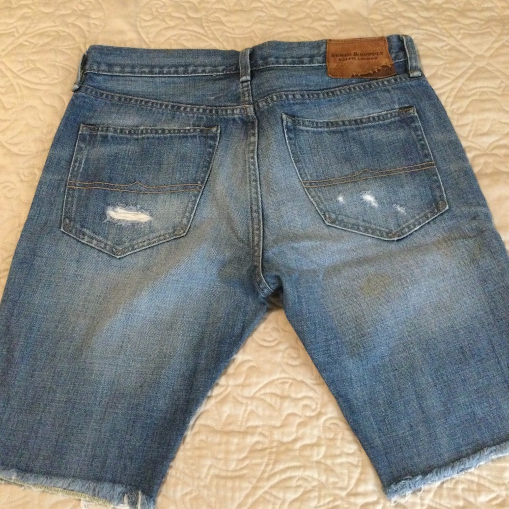 Distressed American Flag Denim Shorts - Picture 3 of 5